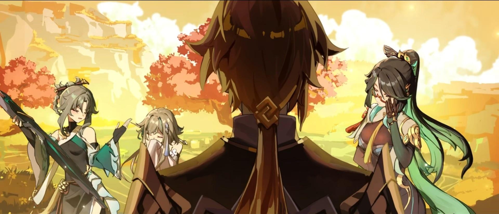 Except for the Archon, from left to right are Song of Dust True Monarch, Guizhong, Liu Yun Borrowing Wind True Monarch.