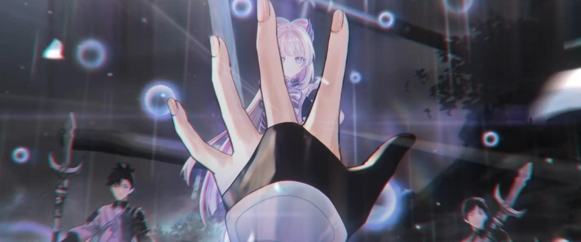 The scene where Kokomi leads the resistance in Inazuma's main storyline